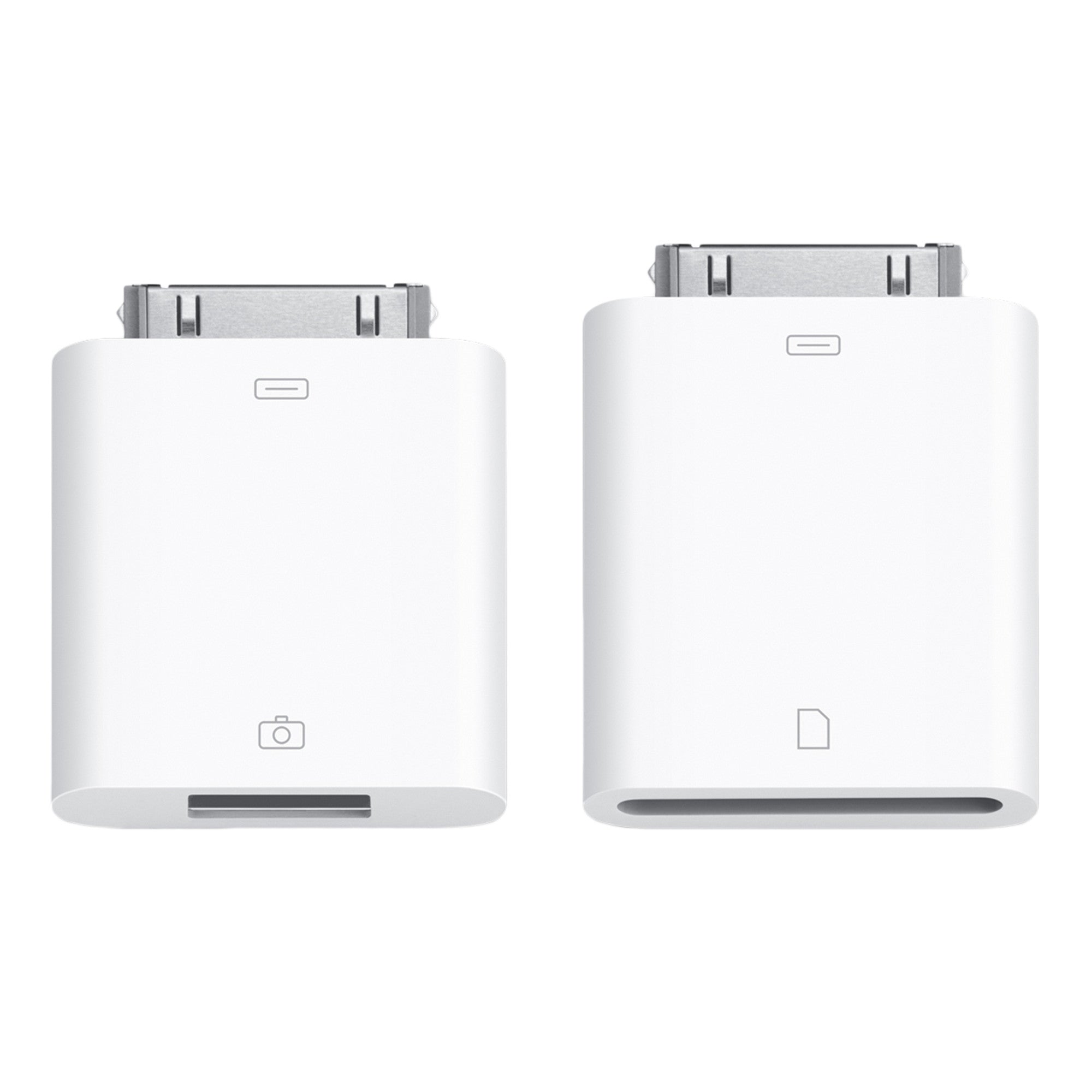 Two white USB adapter dongles shown from the front on a plain white background, one with a camera icon and one with a document icon below it.