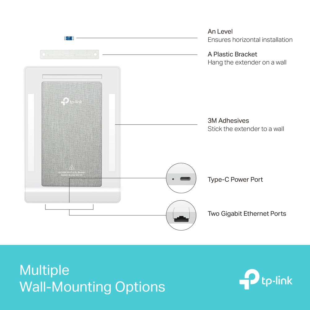 TP-Link AX3000 Archer Air R5 Dual-Band EasyMesh Ultra-Thin Wi-Fi 6 Router - White