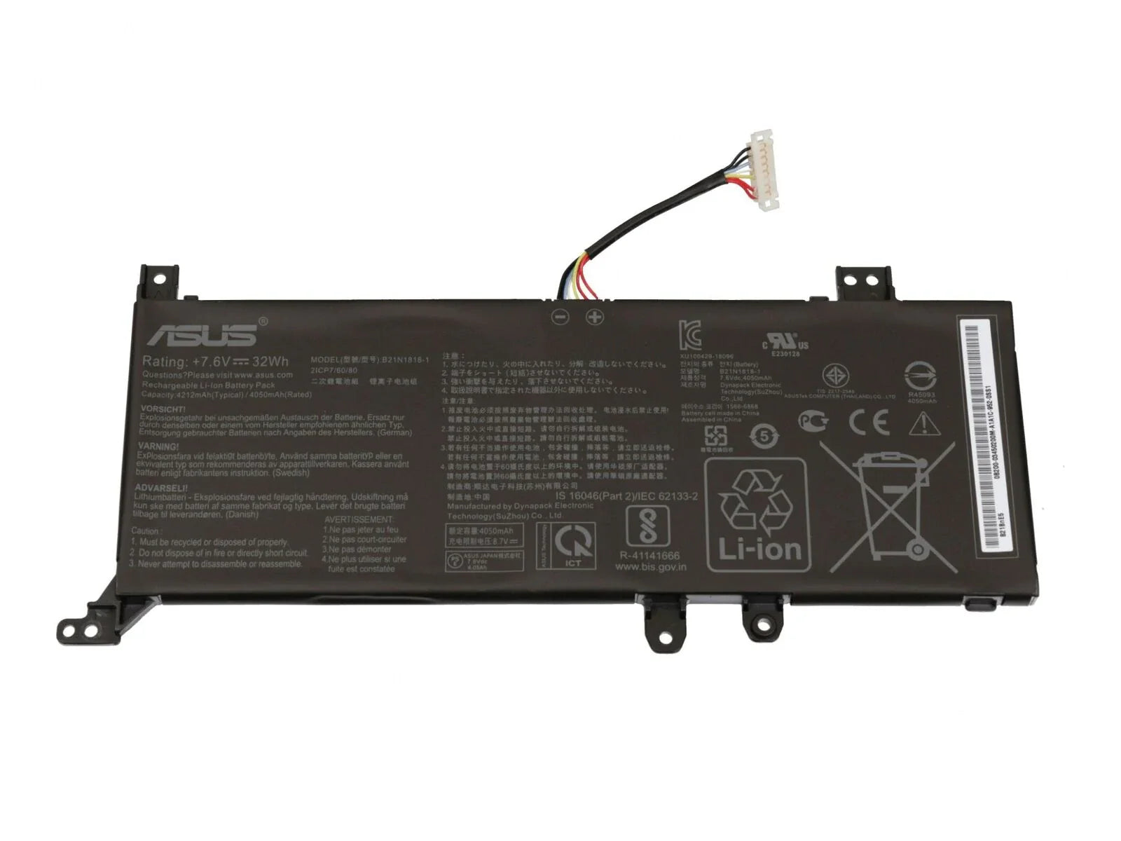 Asus B21N1818-1 Original OEM 32Whr 4385mAh 7.3V 2 Cell Laptop Battery