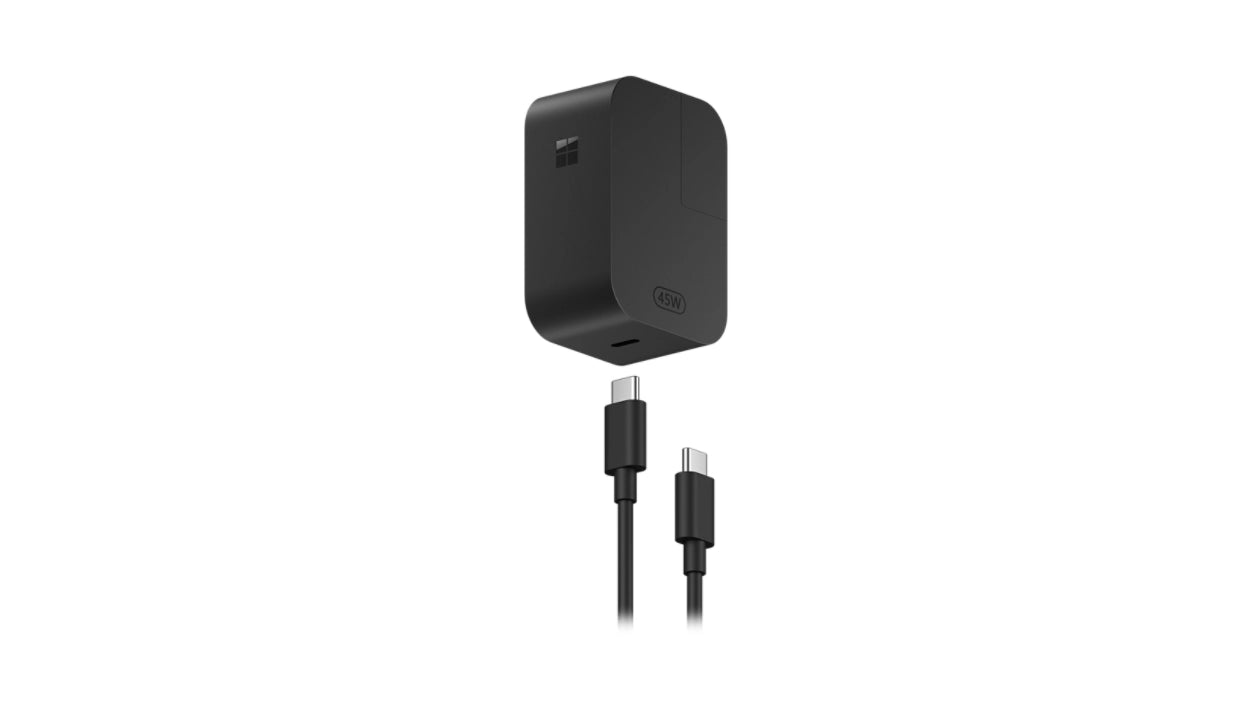 Microsoft Surface 45W USB-C Wall Charger CM – 45W Power Output, USB Charging Port, 1 Year Warranty