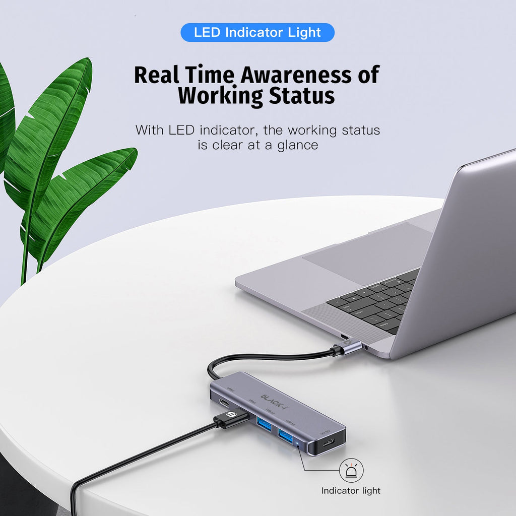 Black-i USB-C to 2*USB-C & 2*USB 3.0 Hub