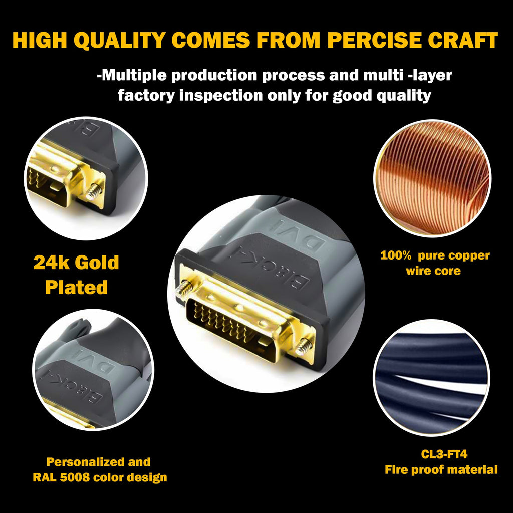 Black-i DVI-D Male to Male Cable