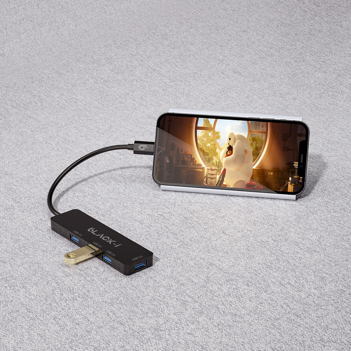 Black-i USB-C to 4-Port USB 3.0 Hub