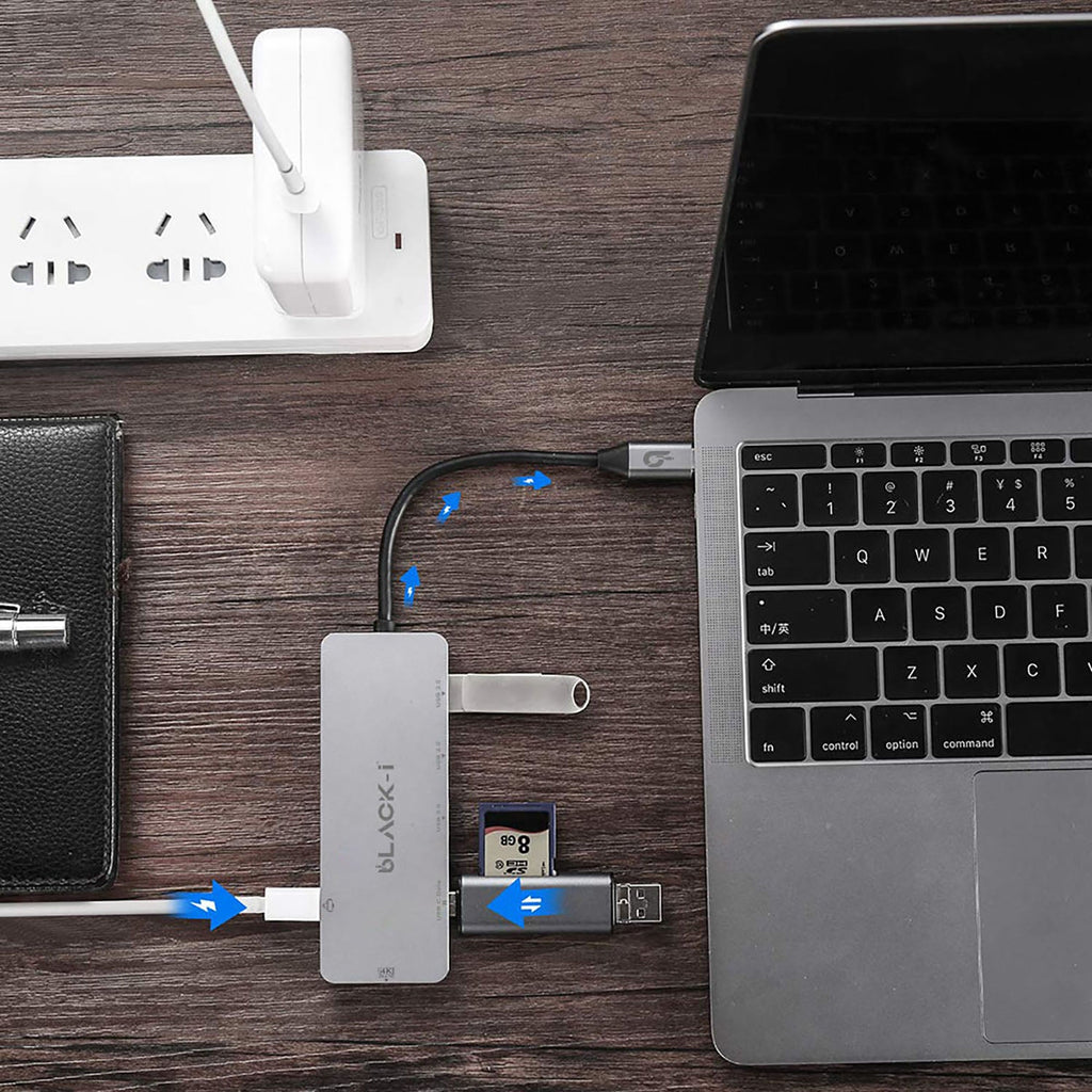 Black-i USB-C to HDMI, USB 3.0, USB-C & PD Multiport Hub
