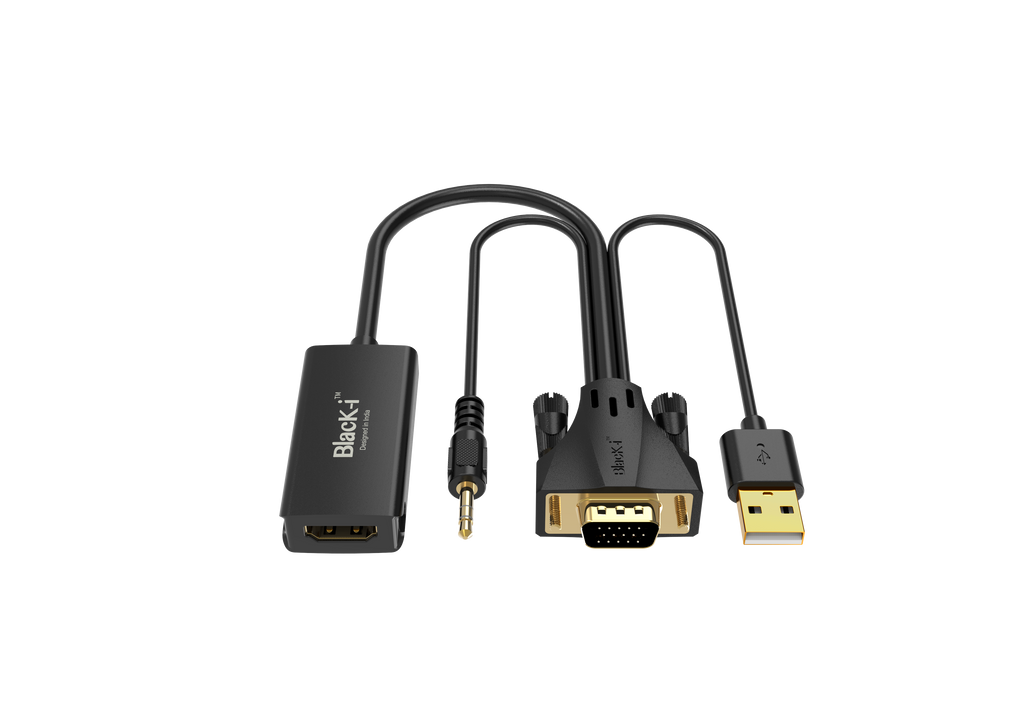 Black-i VGA to HDMI Converter with Audio