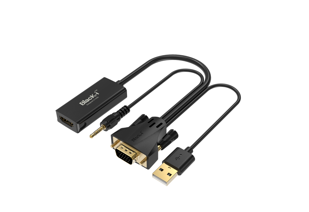 Black-i VGA to HDMI Converter with Audio