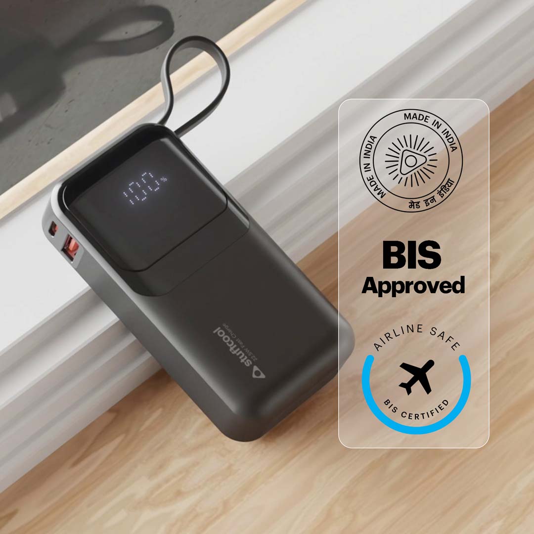 Mito Plus Mini 10000mAh Powerbank with Built-in Type-C Cable and 22.5W Fast Charging
