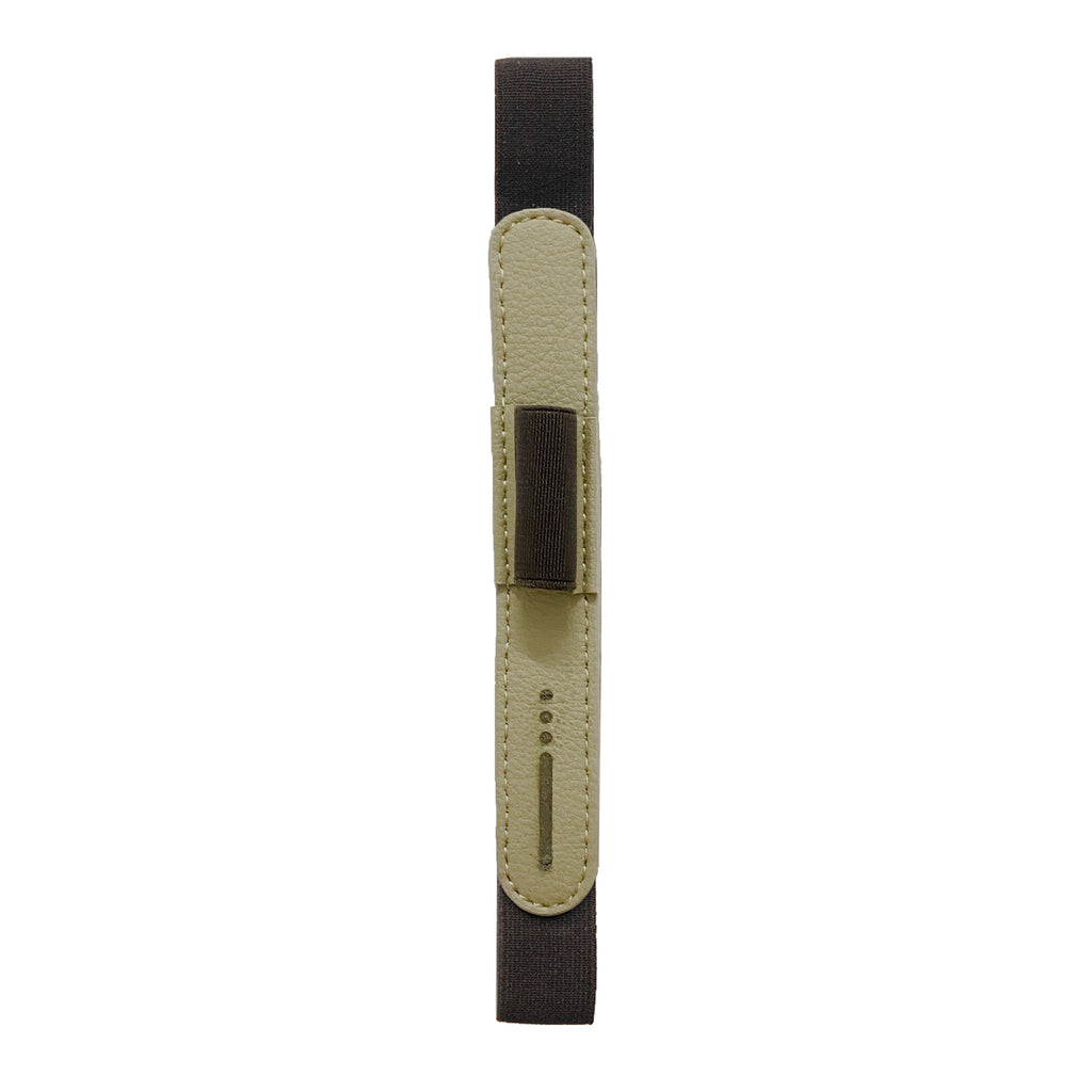 Open-Type Cactus Leather Pen Loop - Beige