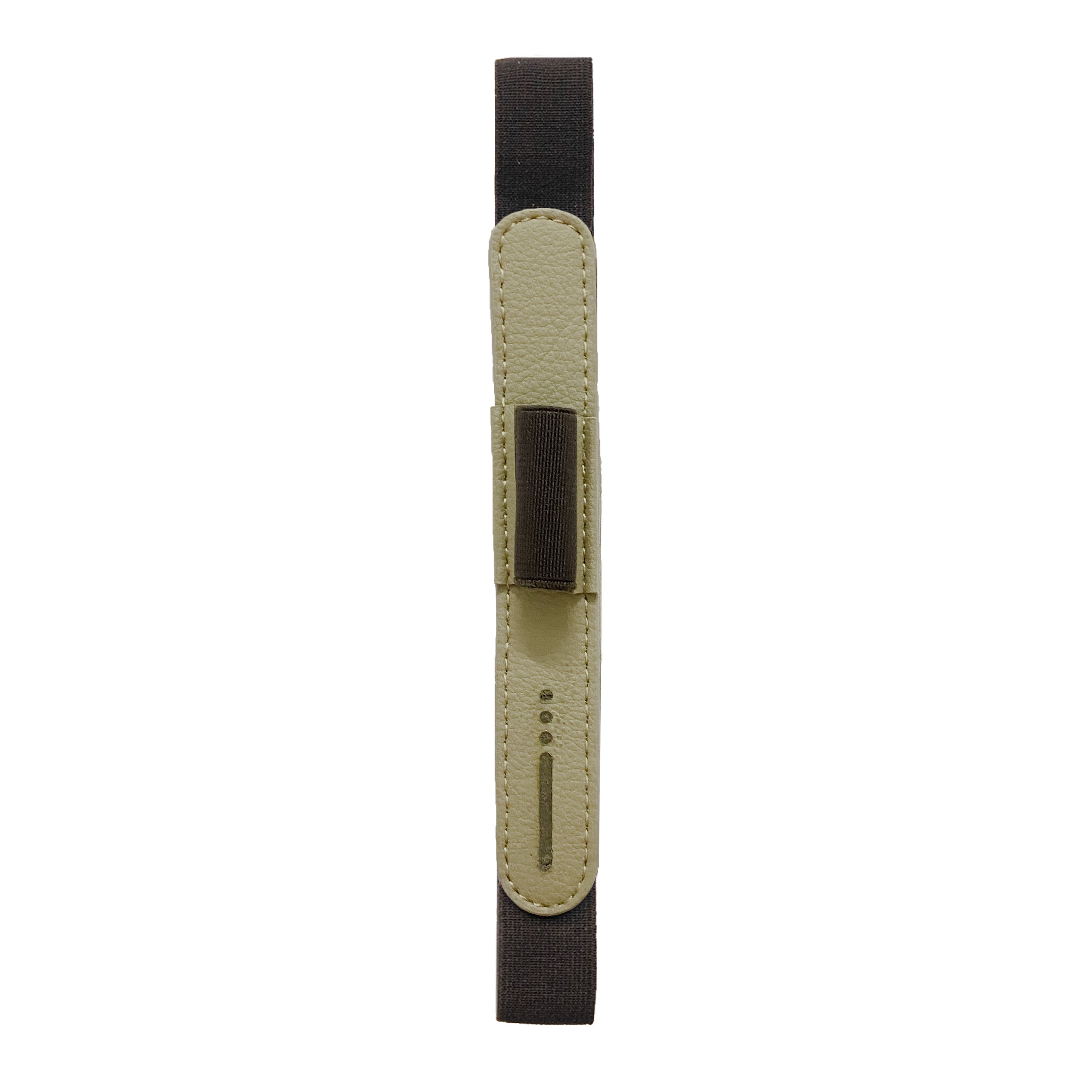 Open-Type Cactus Leather Pen Loop - Beige