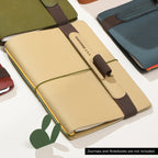 Open-Type Cactus Leather Pen Loop - Beige