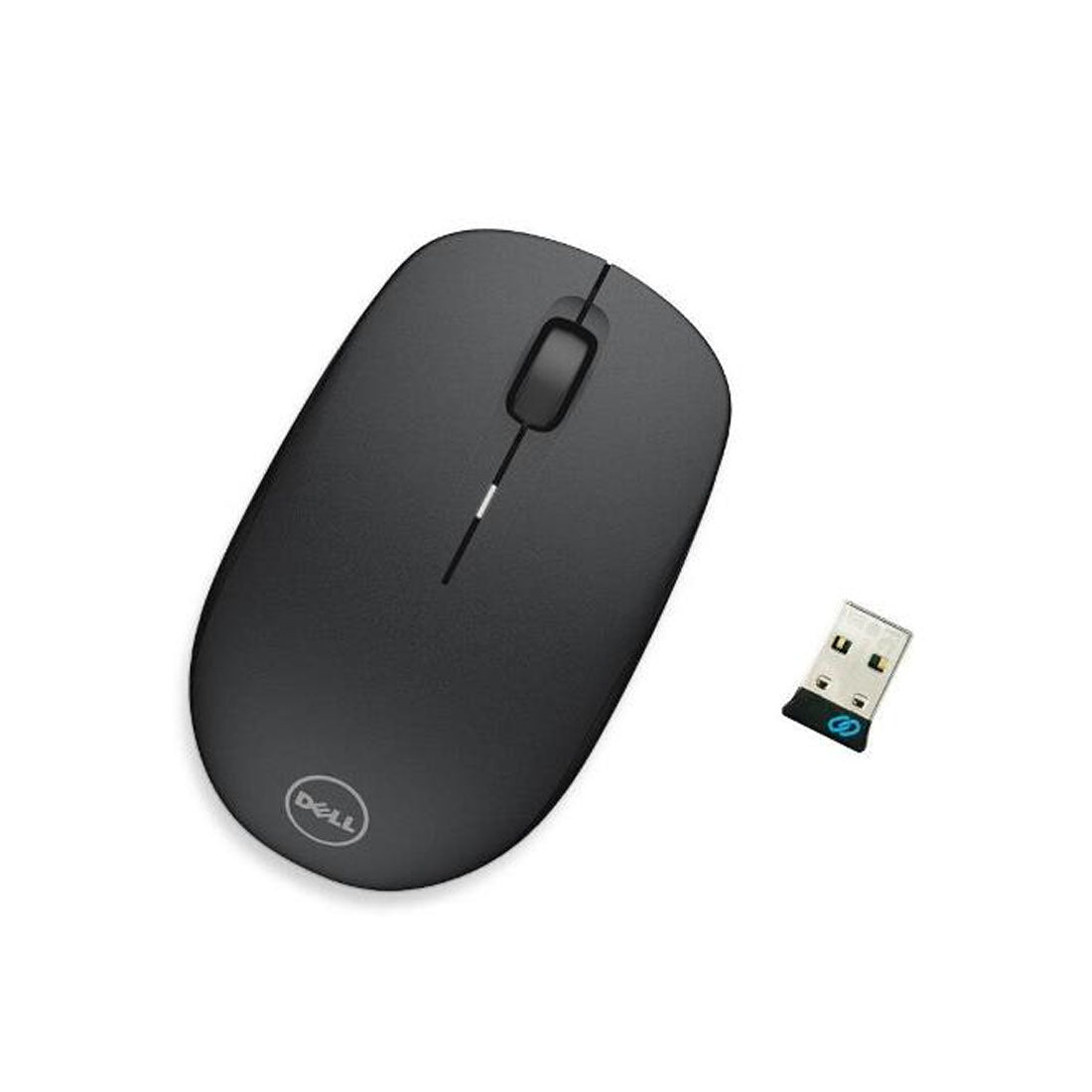 Dell WM126 1000DPI 2.4Ghz USB Optical Sensor Wireless Mouse - Black