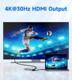 Black-i Type-C hub with HDMI, USB , PD , Gigabit Lan & Car reader