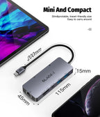 Black-i Type-C hub with HDMI, USB , PD , Gigabit Lan & Car reader