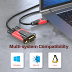 Black-i USB 2.0 to RS232 Female FTDI Cable 1.5 Meter