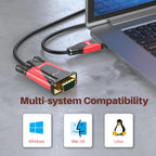 Black-i USB 2.0 to RS232 Male FTDI Cable 1.5 Meter