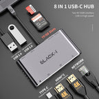 Black-i USB-C 8 in 1 Docking Station