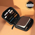 Endless Companion Leather Adjustable Pen Pouch - 10 Pens - Black