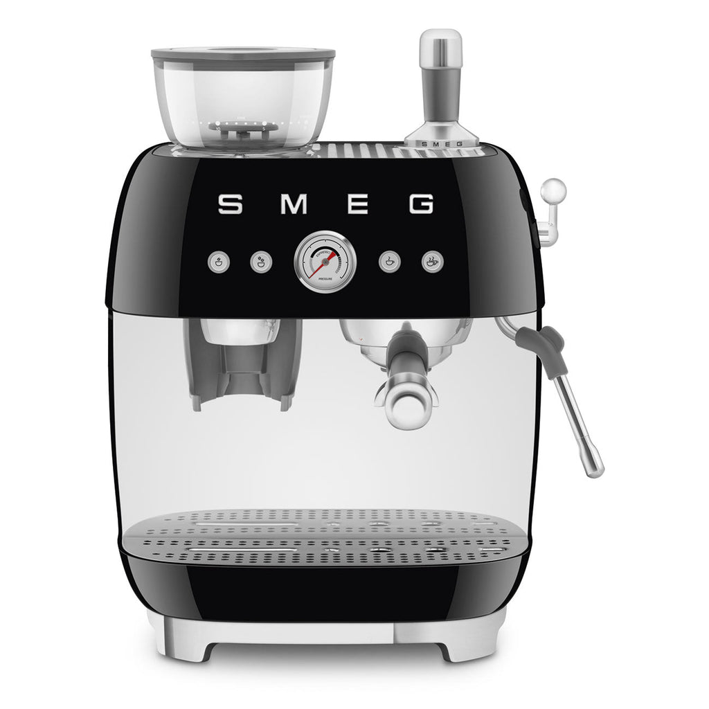 Smeg Cream manual espresso coffee machine with built-in grinder