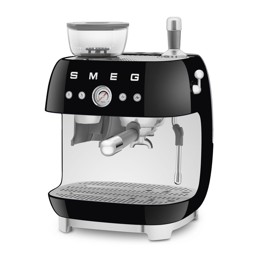 Smeg Cream manual espresso coffee machine with built-in grinder