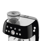 Smeg Cream manual espresso coffee machine with built-in grinder