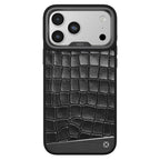 Kajsa - Glamorous Collection - Metallic Croco 2 Back Case for iPhone 17 (MagSafe Compatible)