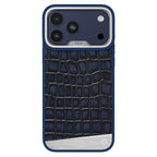 Kajsa - Glamorous Collection - Metallic Croco 2 Back Case for iPhone 17 (MagSafe Compatible)