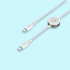 Two USB cables with connectors on a light blue background