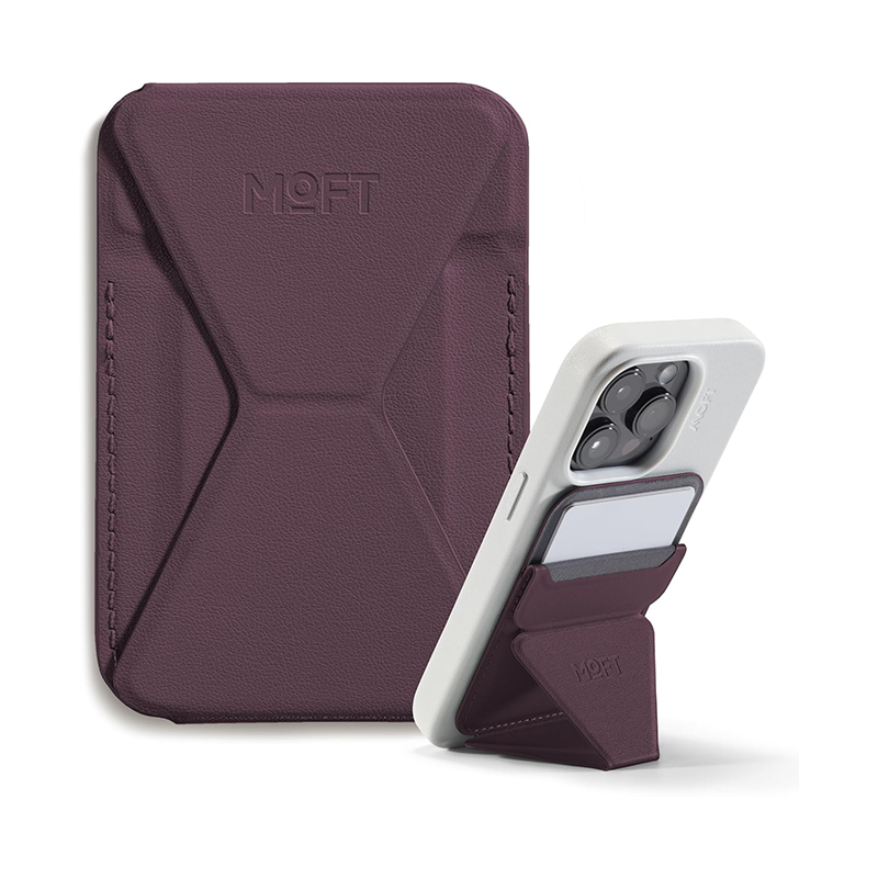 MOFT Snap-on Phone Stand & Wallet (Magsafe Compatible)-iPhone 12/13/14/15/16/17 series & Non Magsafe Cases And Android Phones Using Moft Metal Ring include in Pack