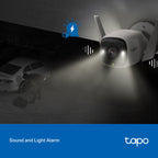 TP-Link Tapo C320WS 4MP 2K QHD Outdoor Wi-Fi Security Network Camera with Night Vision - White