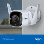 TP-Link Tapo C320WS 4MP 2K QHD Outdoor Wi-Fi Security Network Camera with Night Vision - White