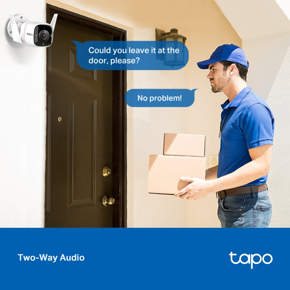 TP-Link Tapo C320WS 4MP 2K QHD Outdoor Wi-Fi Security Network Camera with Night Vision - White