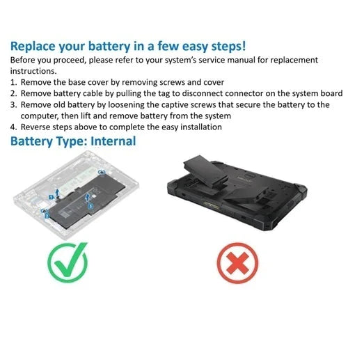 Dell Original 7370mAh 84Whr 11.4V Laptop Battery for Precision 5510