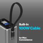 Giga Max smallest 25000mAh powerbank with 100W Built-in Type-C Cable