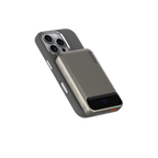 Click 10000mAh 15W Slim Magnetic Wireless Powerbank with Natural Titanium Finish for iPhone