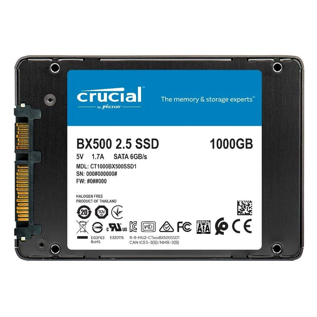 Crucial BX500 2TB 2.5-inch 3D NAND SATA Internal SSD