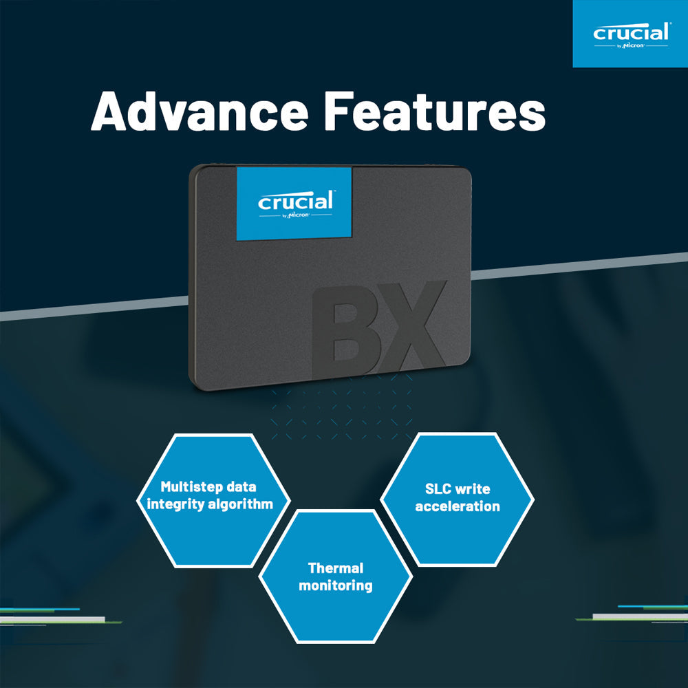 Crucial BX500 500GB 2.5-inch SATA 3D NAND Internal SSD