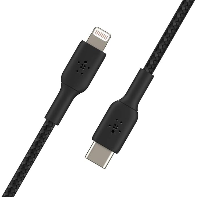 Belkin BoostCharge Braided USB-C to Lightning Cable (0.9M/ 3Ft, Black)