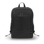 Black backpack on a white background