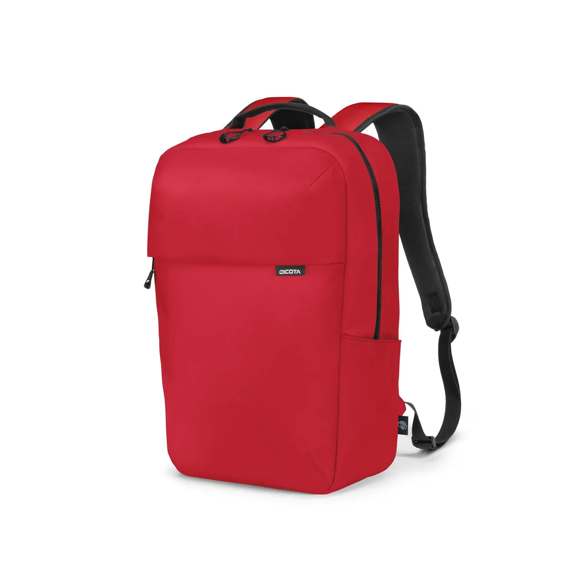 A red backpack with black straps and trim, featuring a small black brand label that reads 'ORION' on the front, set against a plain white background.