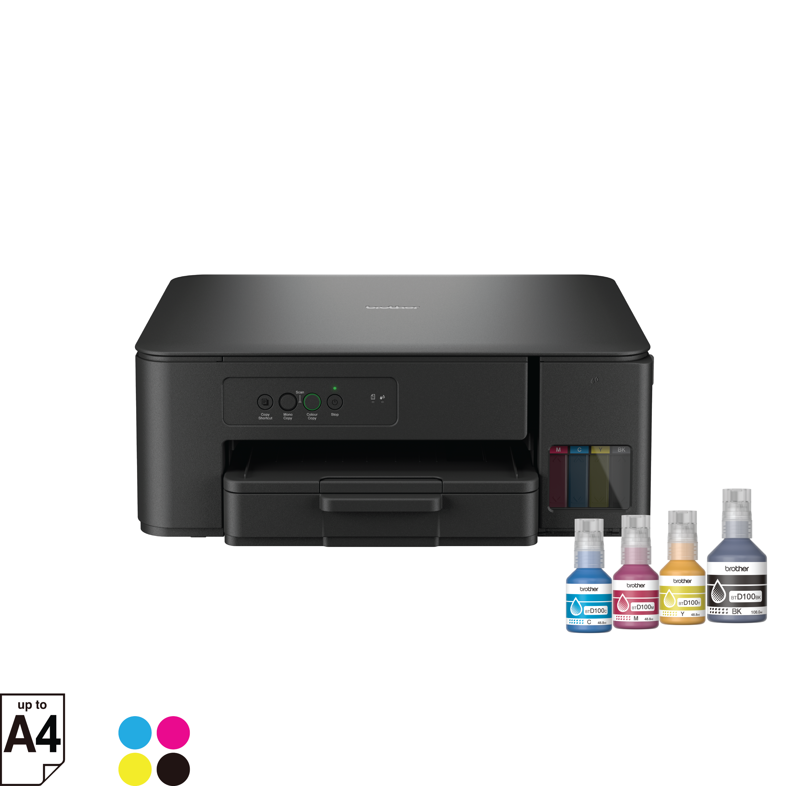 Brother DCP‑T230 Ink Tank Multifunction Printer (Print, Scan, Copy) High Volume, Low-Cost Printing for Home & Office