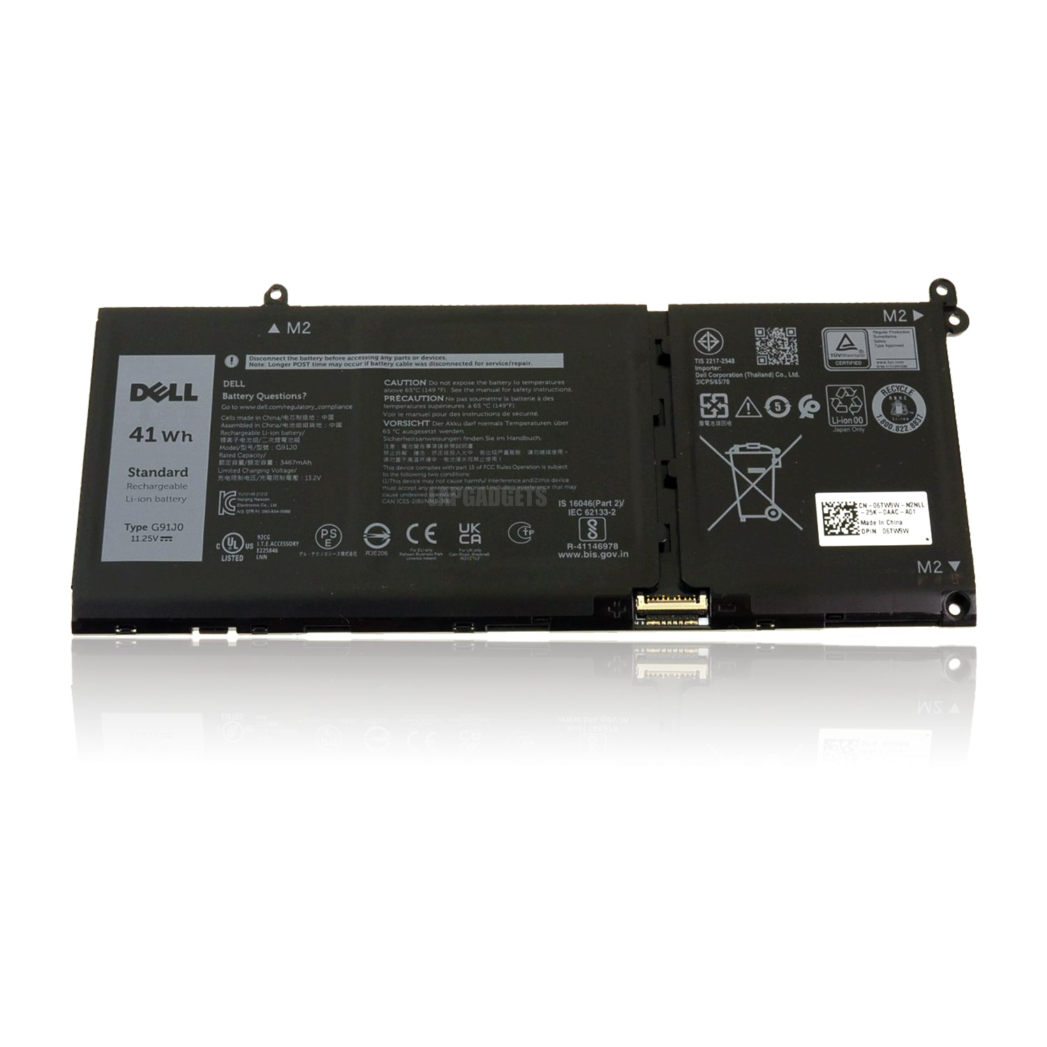 Dell Original 3467mAh 41Whr 11.2V 3 Cell Laptop Battery for Inspiron 16 5625
