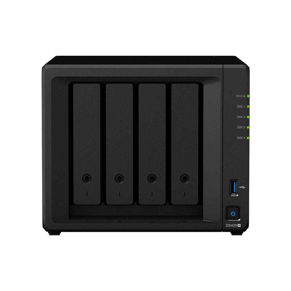 Synology DiskStation DS420+ 4-Bay NAS with Intel CPU 2GB RAM Dual LAN NVMe Slots