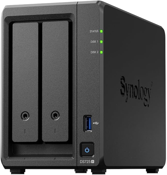 Synology DiskStation DS725+ 2-Bay NAS Enclosure 2.5GbE & 4K Video Support