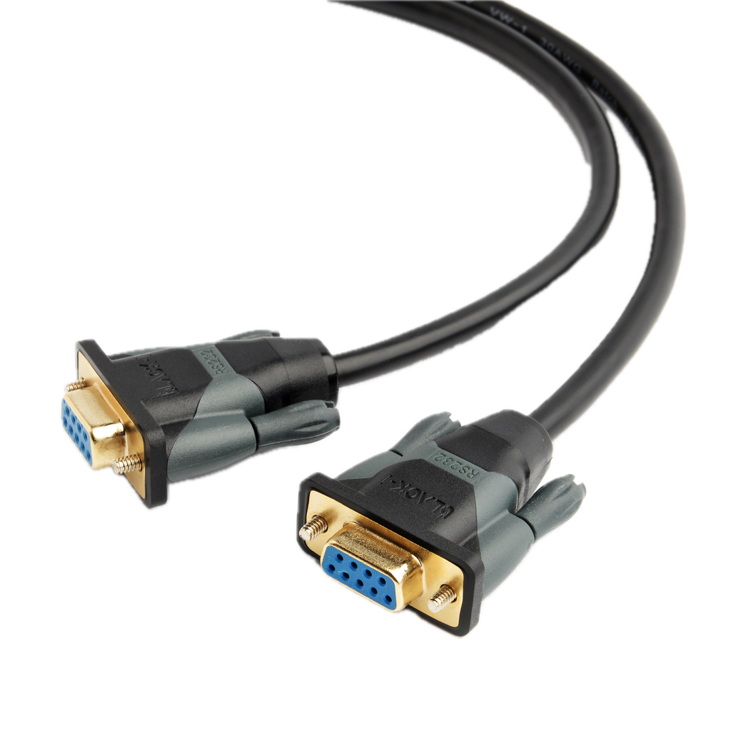 Black-i 9 Pin Serial RS232 Female to Female 1.8 Meter Cable