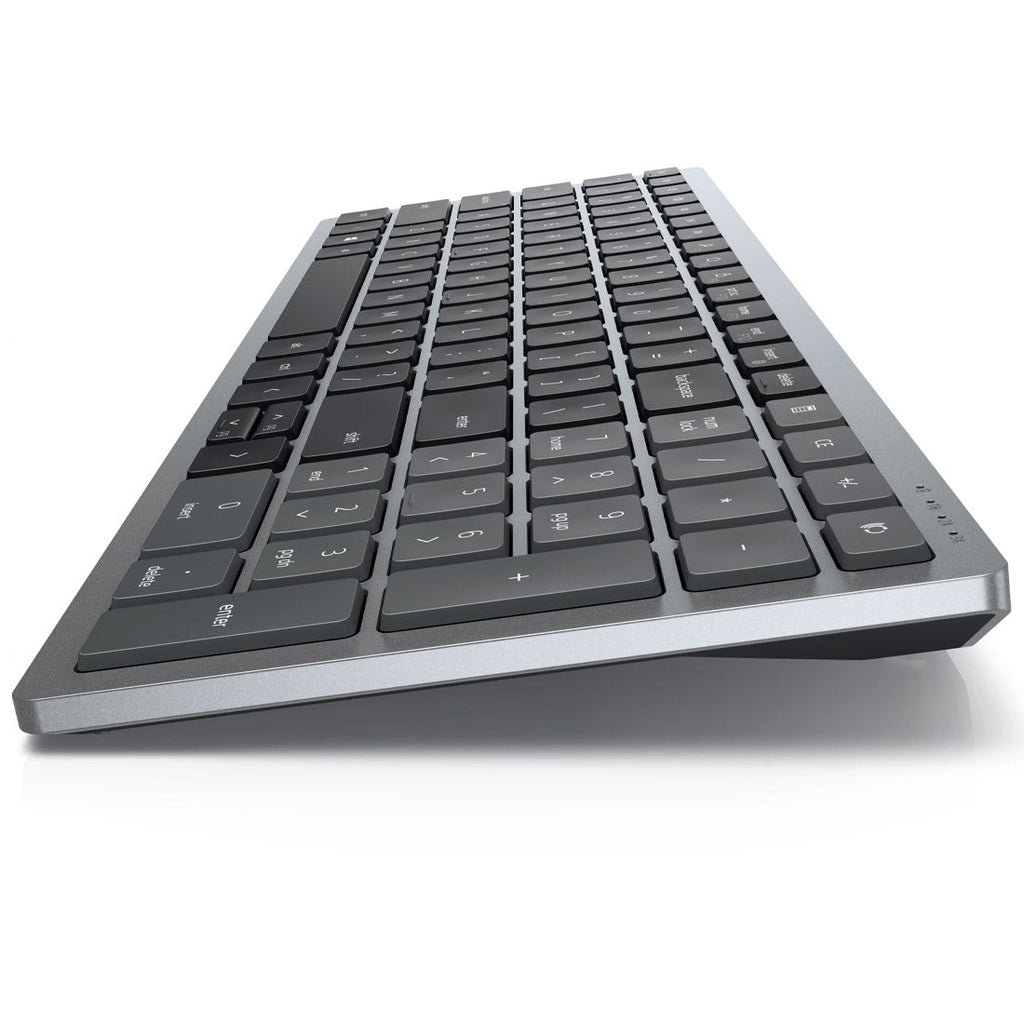 Dell KB740 Multi-Device 2.4 GHz Wireless Bluetooth Compact Keyboard - Titan grey
