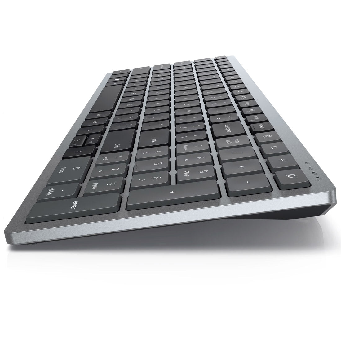 Dell KB740 Multi-Device 2.4 GHz Wireless Bluetooth Compact Keyboard - Titan grey