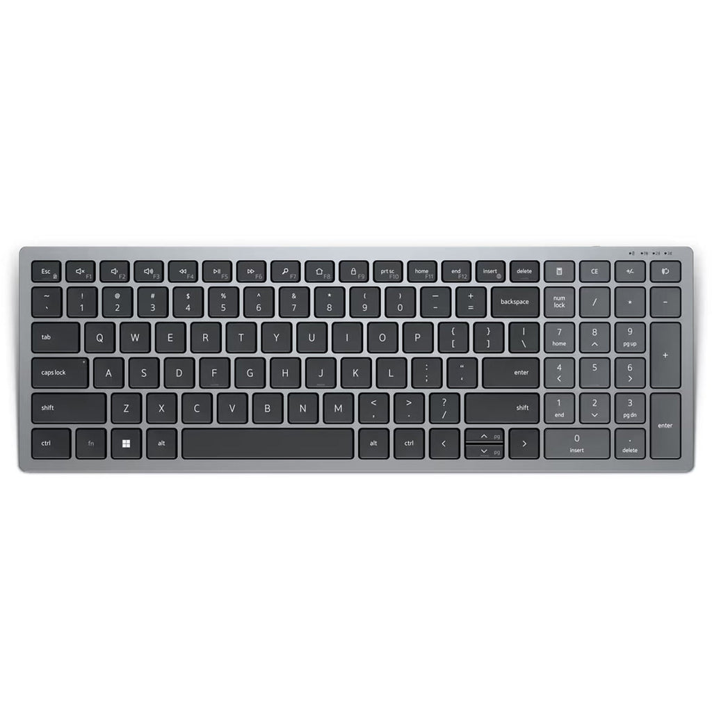 Dell KB740 Multi-Device 2.4 GHz Wireless Bluetooth Compact Keyboard - Titan grey