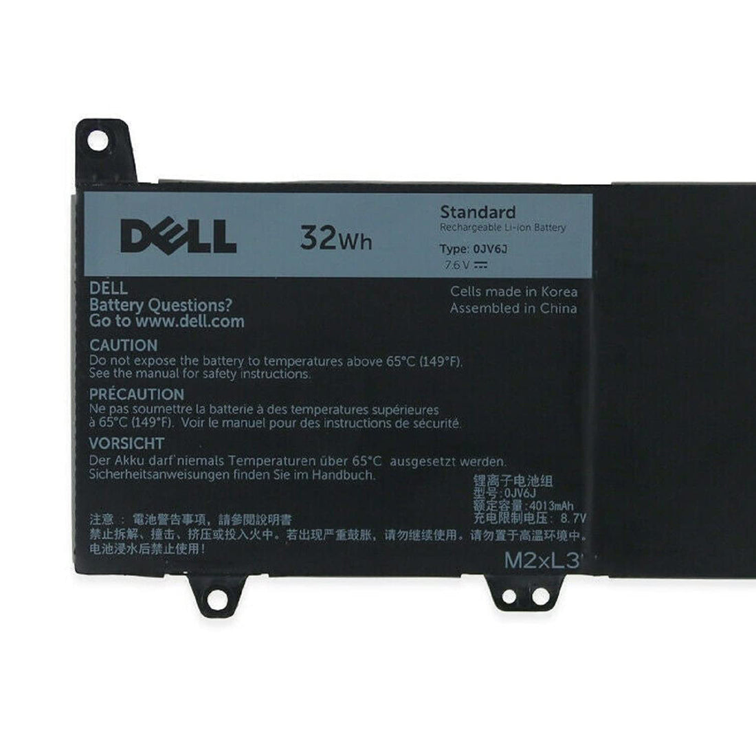 Dell Original 4013mAh 7.6V 32WHr 2 Cell Laptop Battery for Inspiron 11 3162