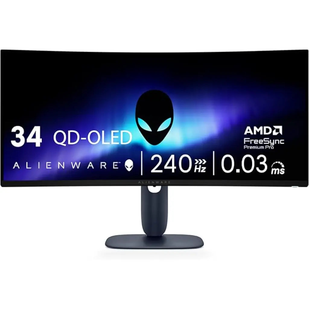 Dell Alienware AW3425DW 34" 240Hz 0.03ms WQHD Curved QD-OLED Gaming Monitor