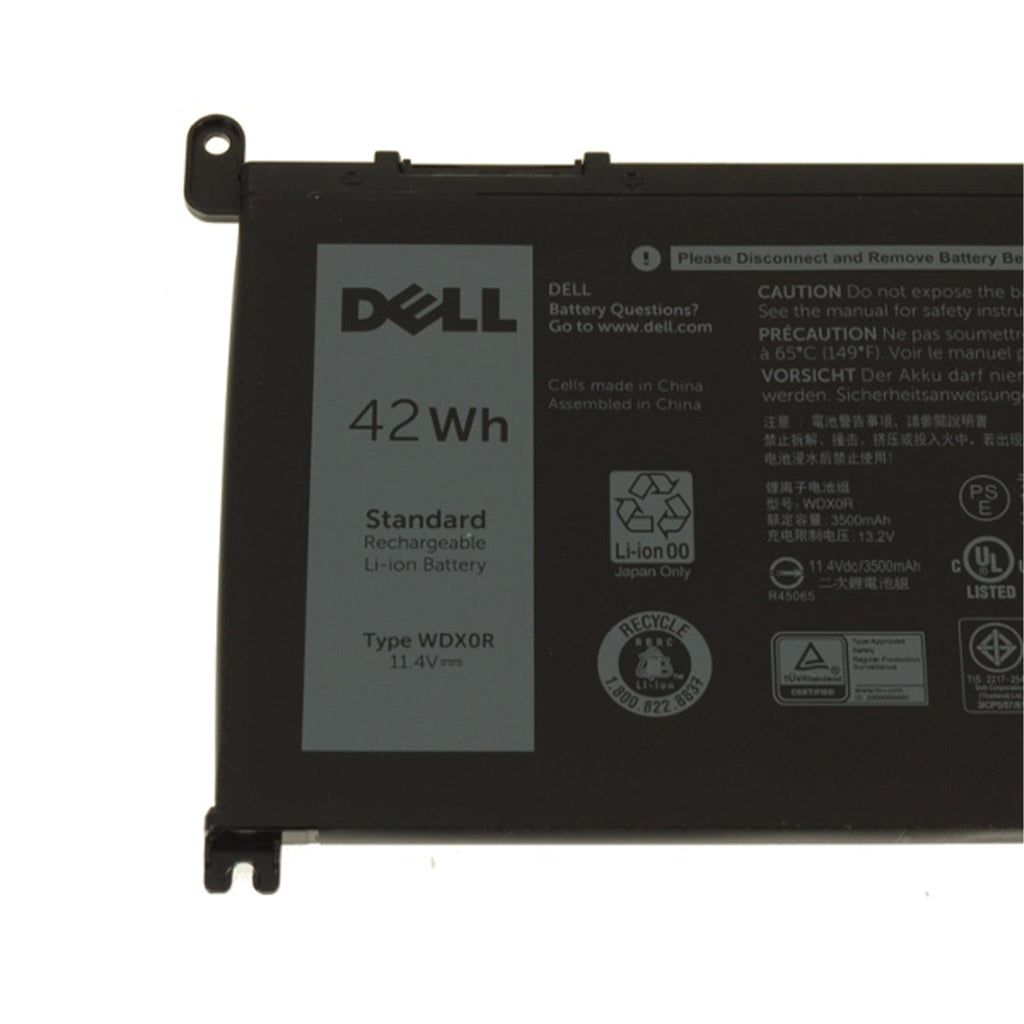 Dell Original WDX0R 3500mAh 11.4V 42WHR 3-Cell Replacement Laptop Battery for Inspiron 13 5368 5378 5379